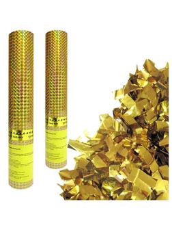 Пневмохлопушка в пластиковой 30см тубе Золотое конфетти 109881