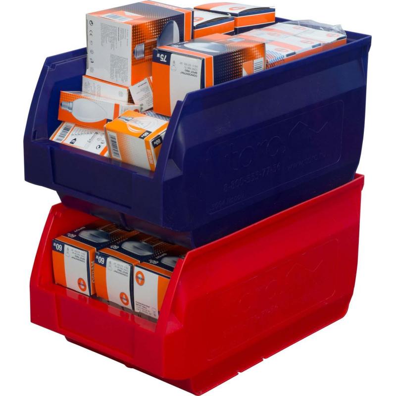 Контейнер ПП,400х230х200мм, Napoli,сплош/сплош, красный арт.5004