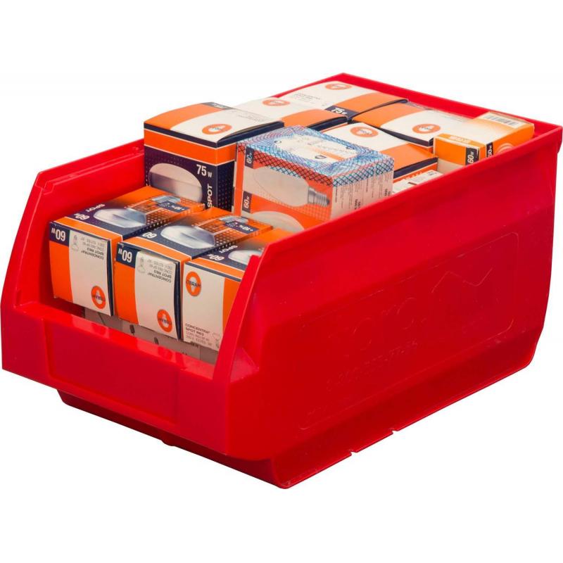 Контейнер ПП,400х230х200мм, Napoli,сплош/сплош, красный арт.5004