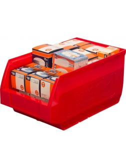 Контейнер ПП,400х230х200мм, Napoli,сплош/сплош, красный арт.5004