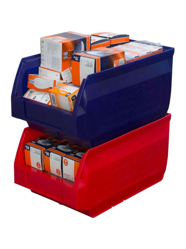 Контейнер ПП,400х230х200мм, Napoli,сплош/сплош, красный арт.5004