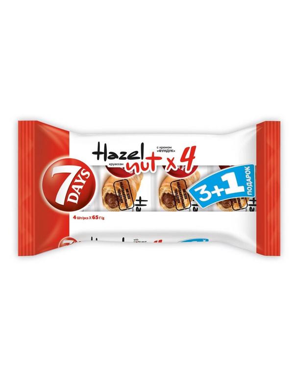 Круасcаны 7 days с кремом фундук 4шт х 65 гр