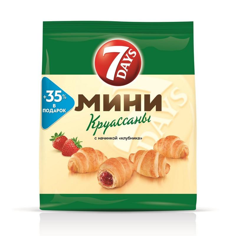 Круасcаны 7 Days мини c начинкой Клубника, 300г