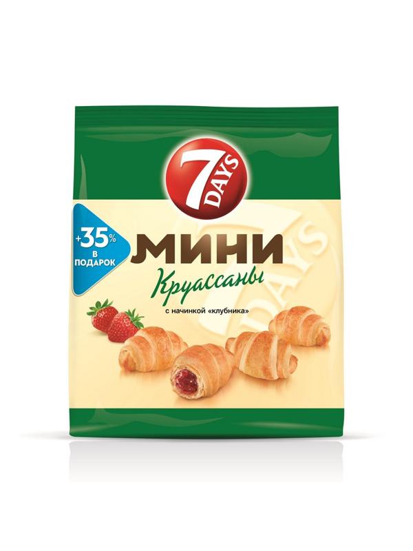 Круасcаны 7 Days мини c начинкой Клубника, 300г