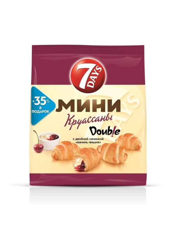 Круасcаны 7 Days мини  c двойной начинкой Ваниль-вишня, 300г