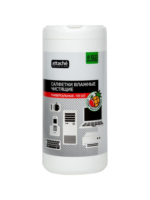 Салфетки Attache Selection Power универс, туба, ман/ананас, 100 шт, 130х170