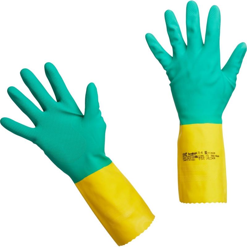 Перчатки резиновые Vileda Profes латекс/неопр хлопк.напыл L,1 пара