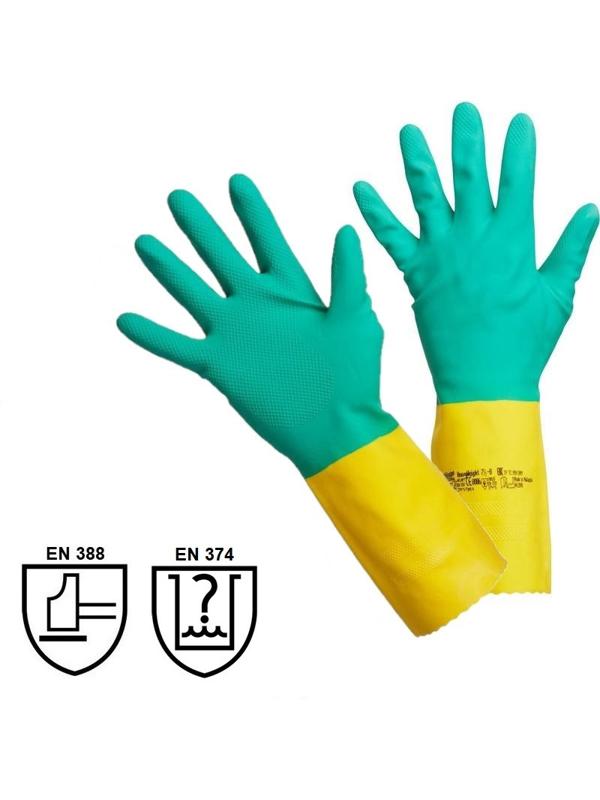 Перчатки резиновые Vileda Profes латекс/неопр хлопк.напыл L,1 пара