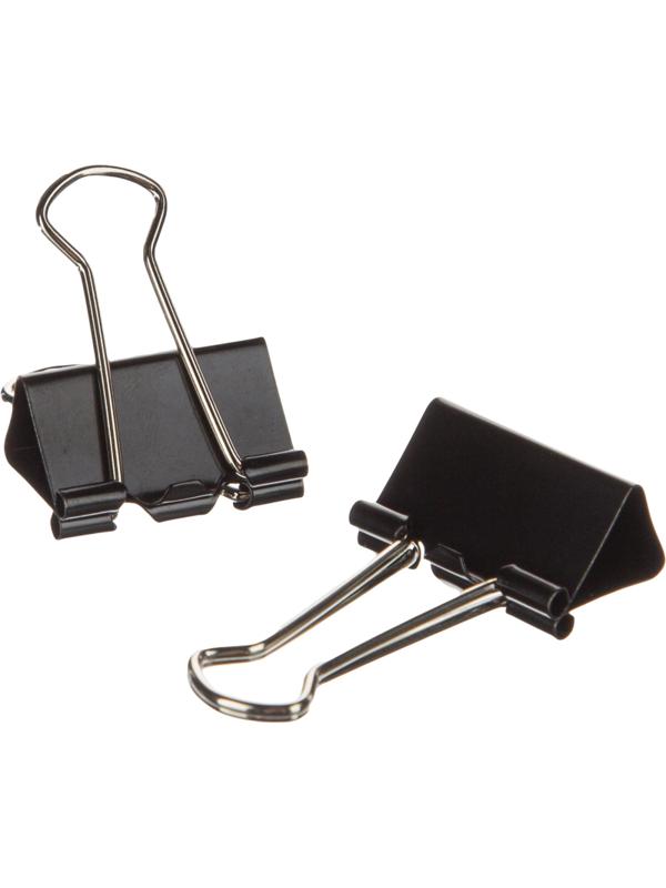 Зажимы для бумаг 15мм 12шт/уп Attache Economy, в карт,кор, цвет черный