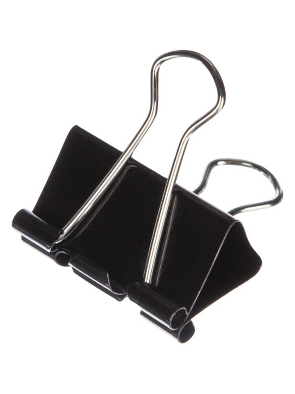 Зажимы для бумаг 25мм 12шт/уп Attache Economy, в карт,кор, цвет черный