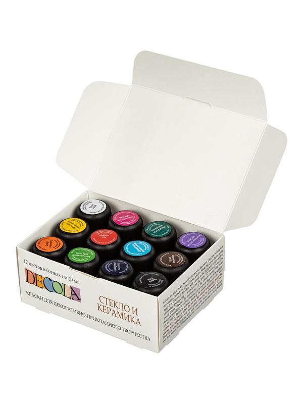 Набор акриловых   красок по стеклу и керамике Decola 12х20 мл, 10665