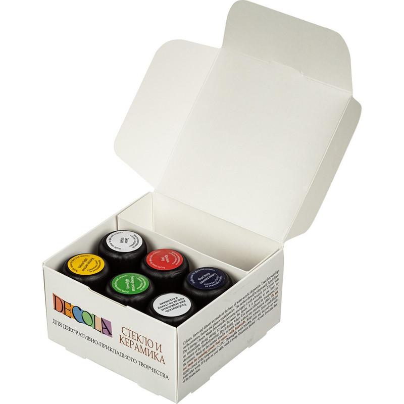 Набор по стеклу и керамике Decola:акрил.5х20мл.,контур.2х18мл,разбав.,14905