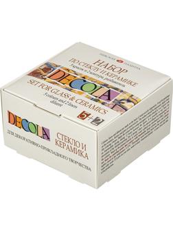 Набор по стеклу и керамике Decola:акрил.5х20мл.,контур.2х18мл,разбав.,14905