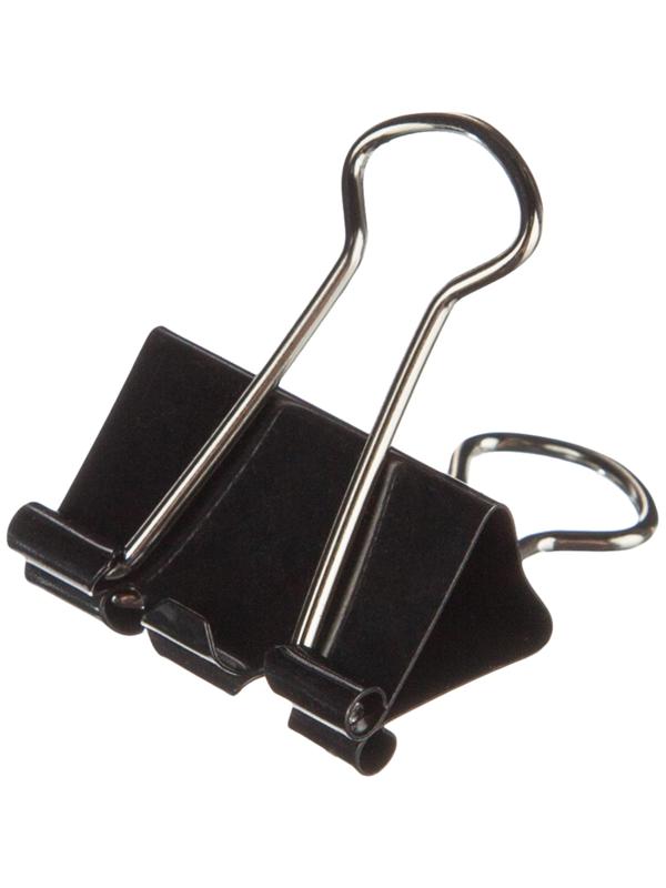 Зажимы для бумаг 41мм 12шт/уп Attache Economy, в карт,кор, цвет черный