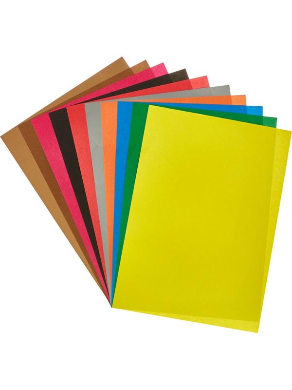 Бумага цветная №1School 10л.10цв.А4 офсет (золото+сереб) Отличник