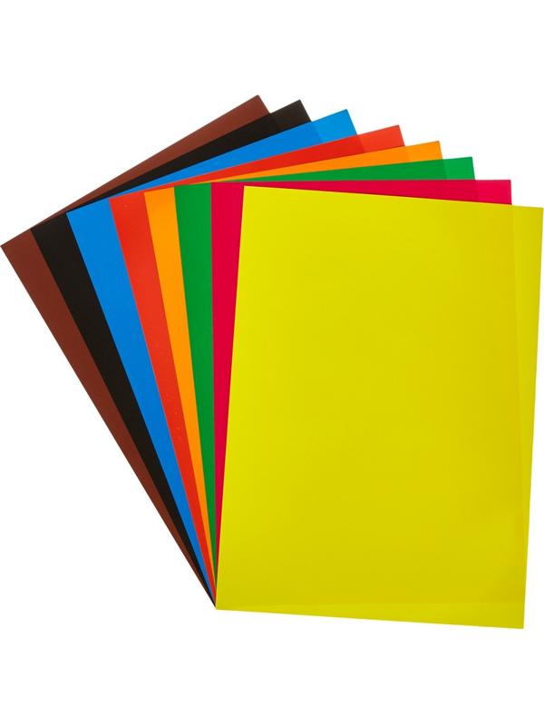 Бумага цветная №1School 8л.8цв.А4 мелован Отличник