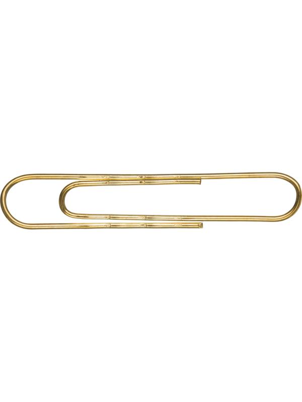 Скрепки Attache омедненные, 50 мм, гофрированные, золотистые, 30 шт/уп