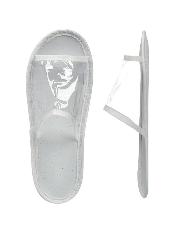 Тапочки одноразовые Стандарт для душа/бас.ПВХ,отк.мыс,Эва 3мм,150 пар