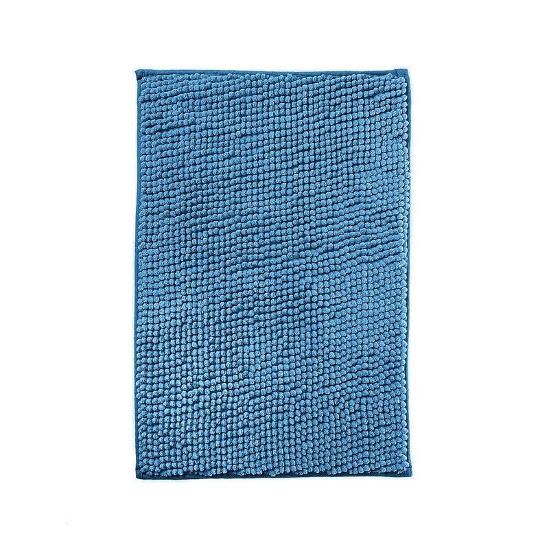 Коврик для ванной микрофибра 40х60см (в рулоне), Шенилл синий