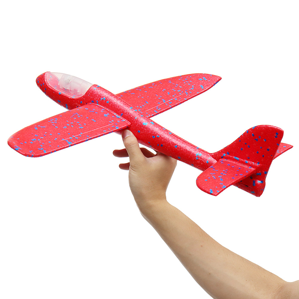 Метательный Самолет-Планер Светящийся 48см. Красный