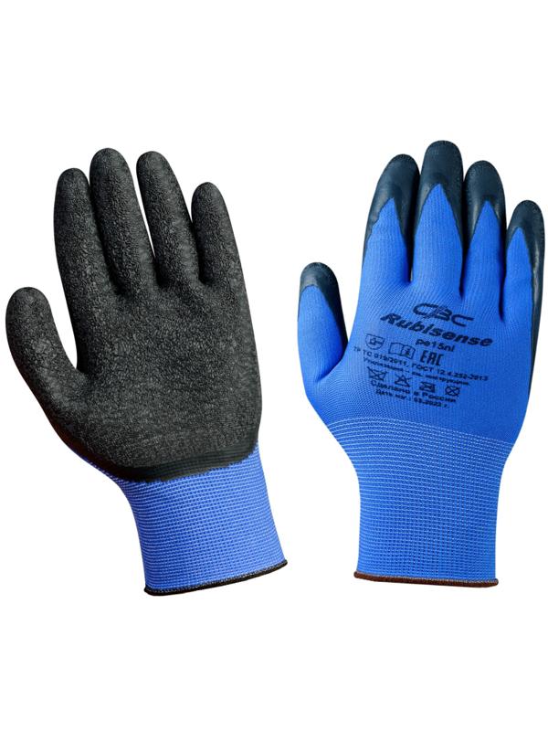 Перчатки защитные нейлоновые с латексным текстурированным покрытием (р.10)