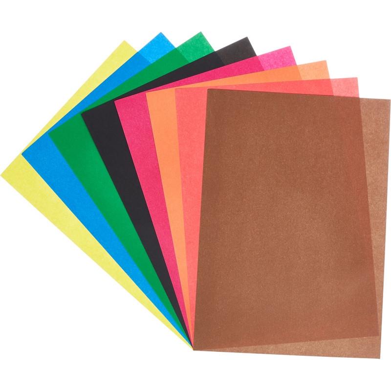 Бумага цветная №1School, 8л, 8цв, А4, Живая природа, офсет