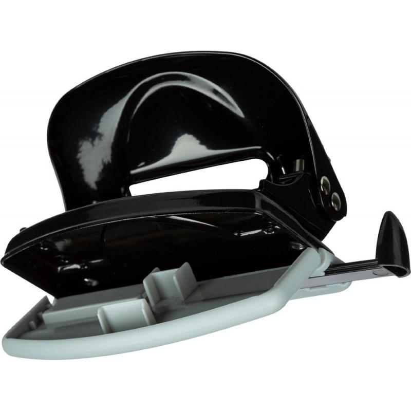 Дырокол Milan, до 15 листов, черный, металл. корпус, в карт.коробке 19012K