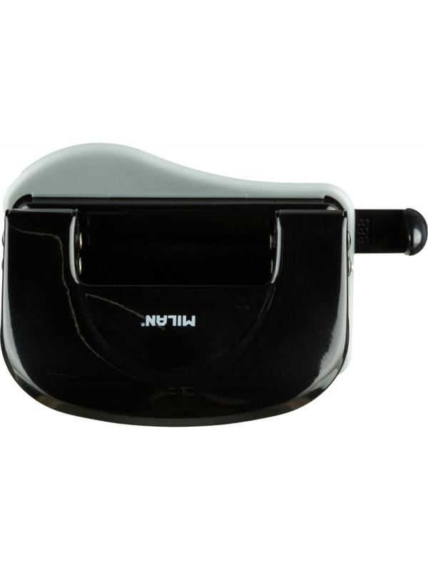 Дырокол Milan, до 15 листов, черный, металл. корпус, в карт.коробке 19012K