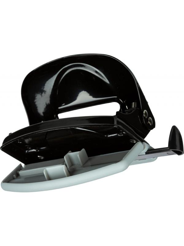 Дырокол Milan, до 15 листов, черный, металл. корпус, в карт.коробке 19012K