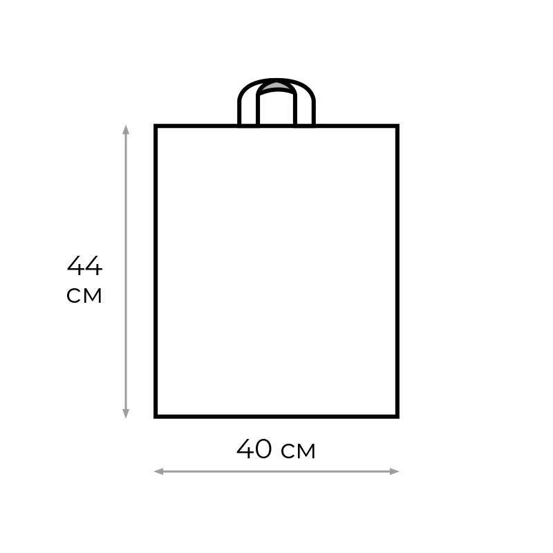 Пакет с петлевой ручкой  Золотая полоса 44х40см 50шт/уп.