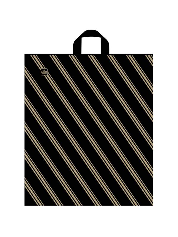 Пакет с петлевой ручкой  Золотая полоса 44х40см 50шт/уп.