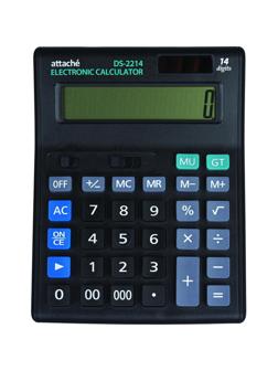 Калькулятор настольный ПОЛНОРАЗМЕРНЫЙ Attache Economy 14 разр., черный