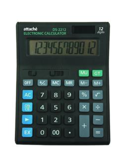 Калькулятор настольный ПОЛНОРАЗМЕРНЫЙ Attache Economy 12 разр., черный 