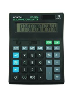 Калькулятор настольный ПОЛНОРАЗМЕРНЫЙ Attache Economy 16 разр., черный