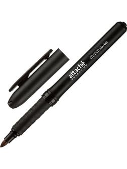 Маркер для CD Attache Selection c резиновой манжетой черный