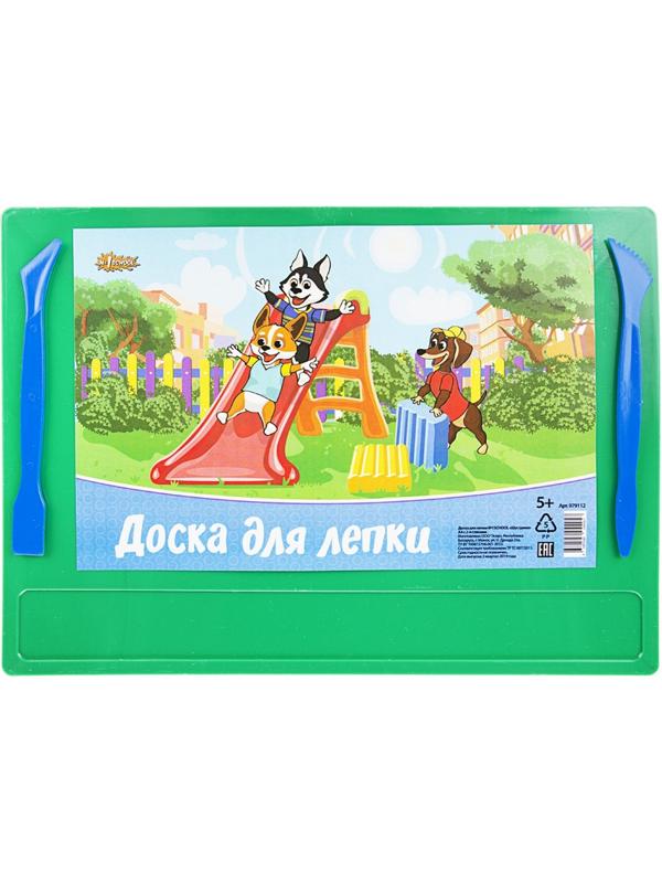 Доска для лепки №1School Шустрики А4 с 2-я стеками,  цвет.