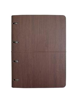 Бизнес-тетрадь Infolio Study Wood А4,120л,240х310,клет,на кольц N1701 корич