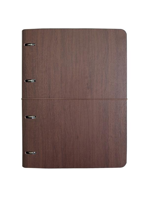 Бизнес-тетрадь Infolio Study Wood А4,120л,240х310,клет,на кольц N1701 корич