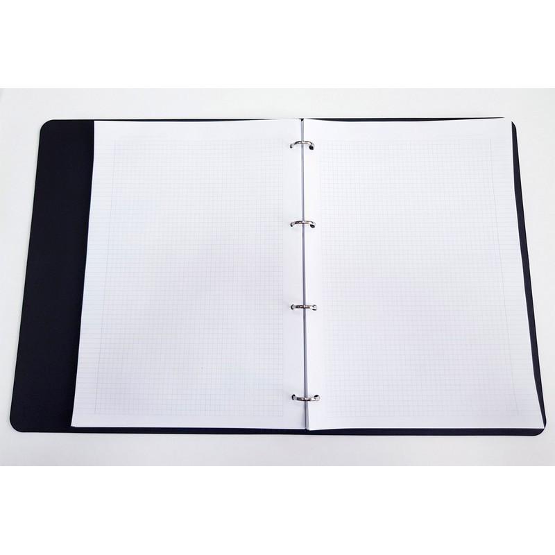 Бизнес-тетрадь Infolio Study Wood А4,120л,240х310,клет,на кольц N1700 серый