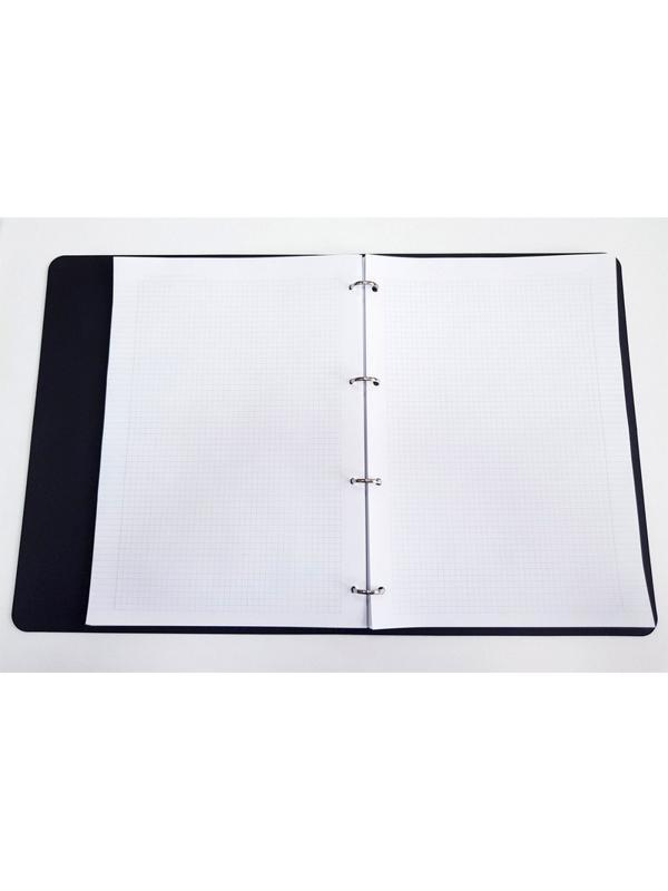 Бизнес-тетрадь Infolio Study Wood А4,120л,240х310,клет,на кольц N1700 серый