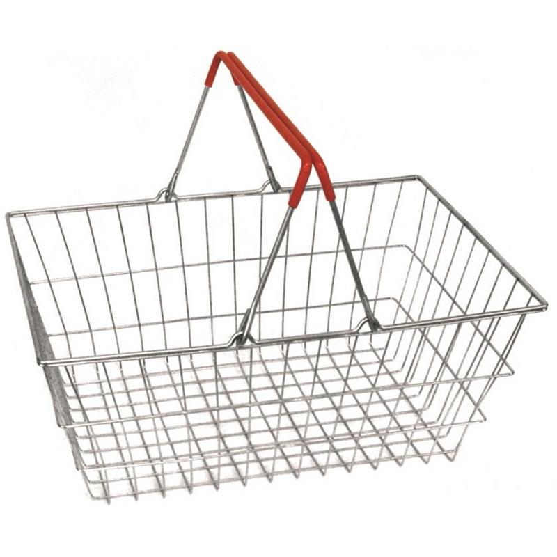 Корзина покупательская MDM_ ТО-1.1 цинк/красн ручки 5шт/уп