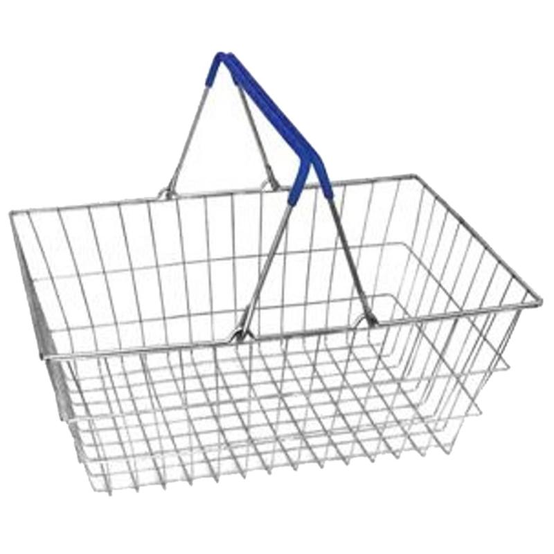 Корзина покупательская MDM_ ТО-1.1 цинк/ручки синий 5шт/уп