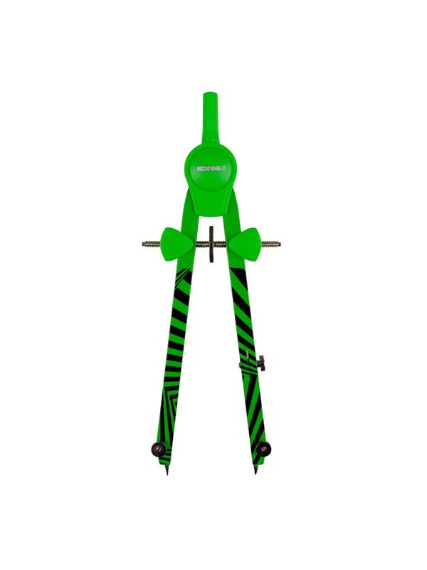 Циркуль Kores 260 мм неоновый, цвета в асс.