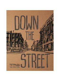 Тетрадь общая А5,160л,клетка,кольца(смен.блок) ВНИЗ ПО УЛИЦЕ 7-160-081/53
