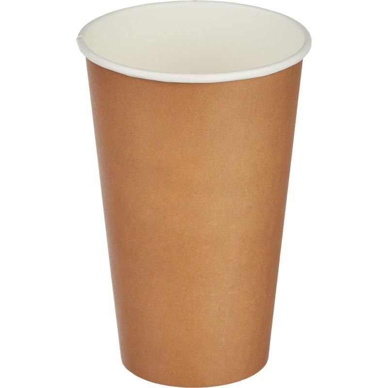 Стакан одноразовый бум 1-сл. d-90мм 400мл Крафт 50шт/уп (SP16S)