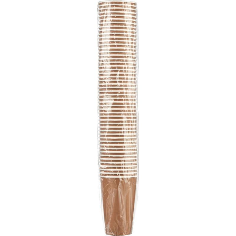 Стакан одноразовый бум 1-сл. d-90мм 400мл Крафт 50шт/уп (SP16S)