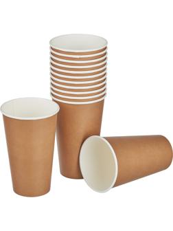 Стакан одноразовый бум 1-сл. d-90мм 400мл Крафт 50шт/уп (SP16S)