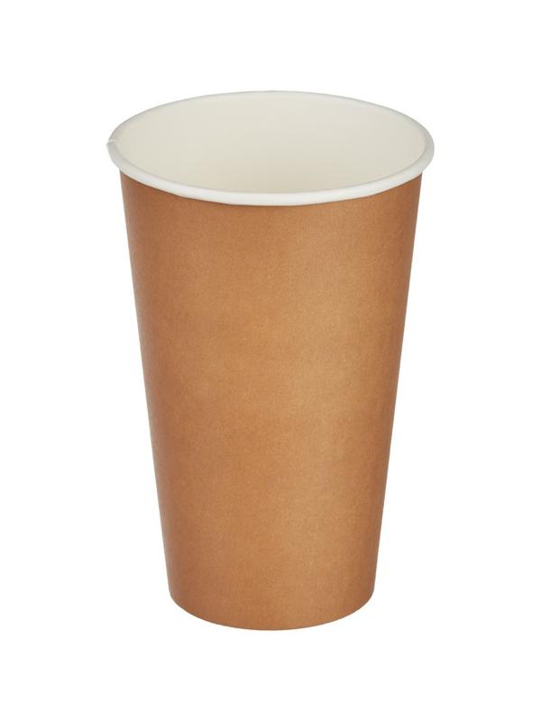 Стакан одноразовый бум 1-сл. d-90мм 400мл Крафт 50шт/уп (SP16S)