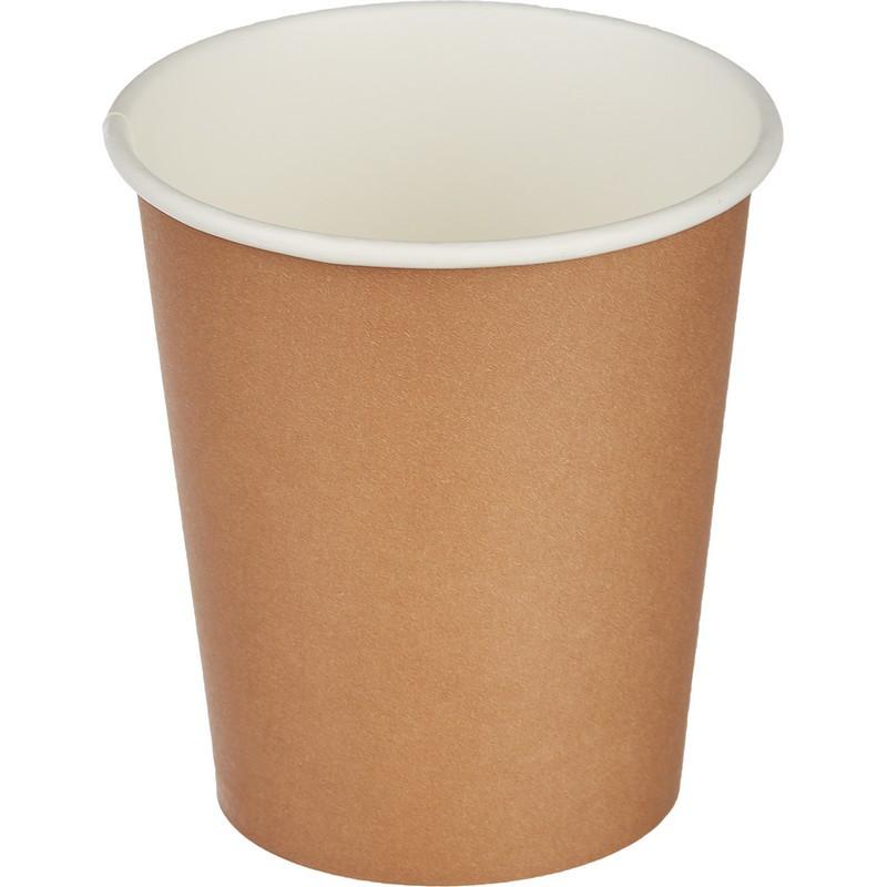 Стакан одноразовый бум 1-сл. d-80мм 200мл Крафт 50шт/уп (SP9S)