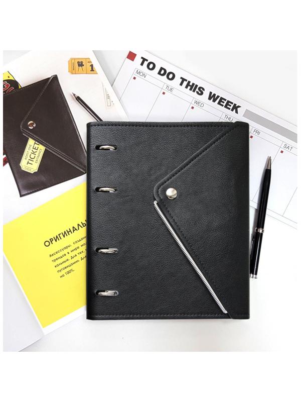 Бизнес-тетрадь Infolio Study Grunge А5,120л,180х212мм,клет,на кольцах N1283